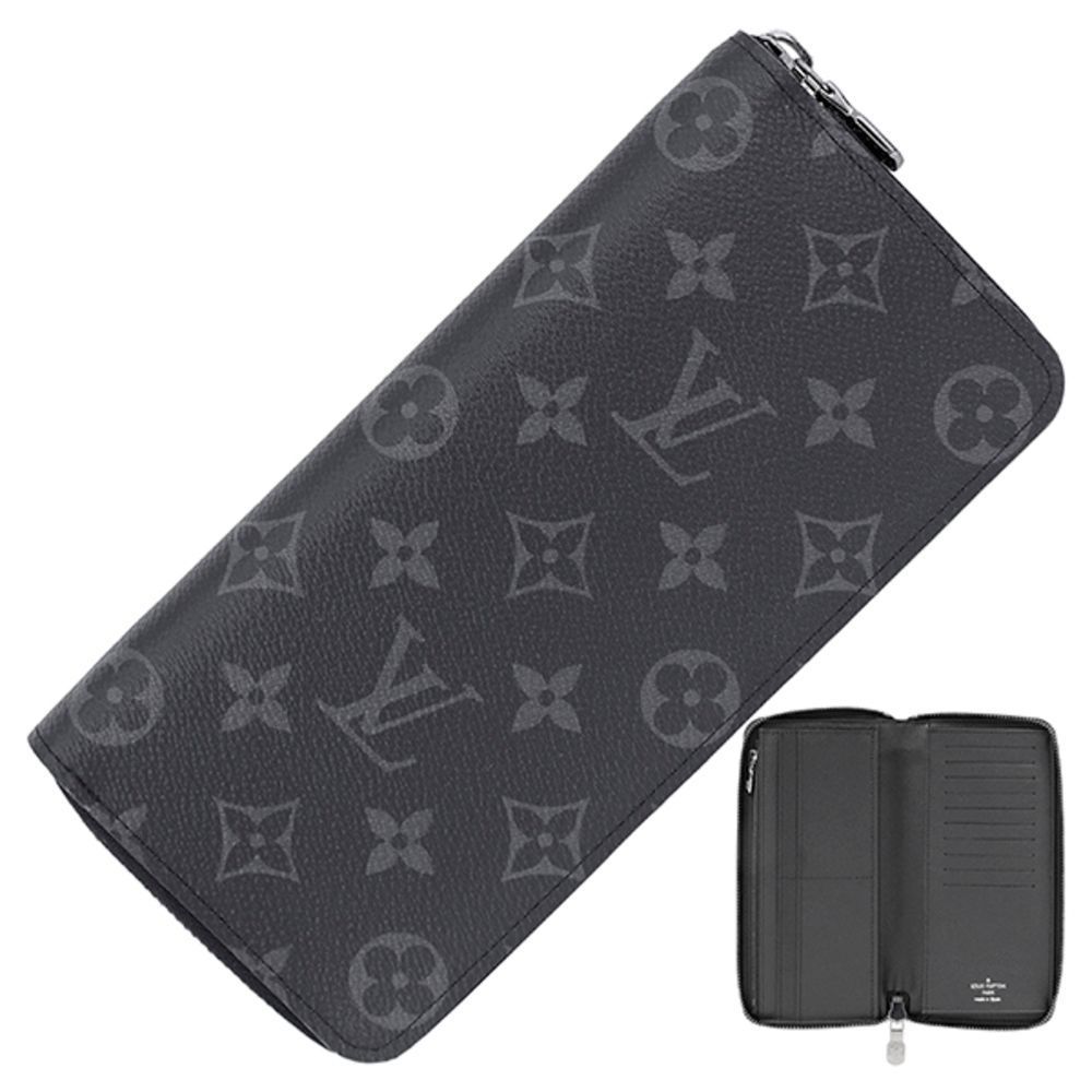 Zippy Wallet Vertical Round Zipper Monogram Eclipse Leather Long Wallet